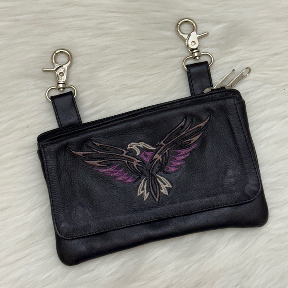 UNIK - LEATHER MOTORCYCLE RIDING PURSE - Picture 2 of 9